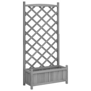 vidaXL sz&uuml;rke t&ouml;m&ouml;r fenyőfa vir&aacute;gl&aacute;da r&aacute;ccsal 75 x 35 x 150 cm