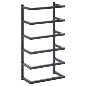 vidaXL fekete ac&eacute;l t&ouml;r&ouml;lk&ouml;zőtart&oacute; 24 x 12 x 48 cm