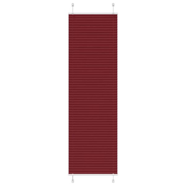 vidaXL plisz&iacute;rozott redőny Bordeaux piros 55x200 cm sz&ouml;vetsz&eacute;less&eacute;g