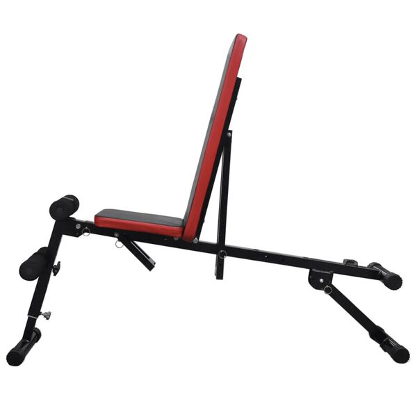 vidaXL &aacute;ll&iacute;that&oacute; edzőpad egykezes &eacute;s k&eacute;tkezes s&uacute;lyz&oacute;k&eacute;szlettel 30,5 kg