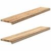 vidaXL ablakp&aacute;rk&aacute;nyok 2 db kezeletlen 110x20x2 cm t&ouml;m&ouml;r fa t&ouml;lgyfa