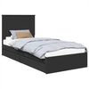 vidaXL T&aacute;rol&oacute;s &Aacute;gy fi&oacute;kkal fejt&aacute;ml&aacute;val Fekete 100 x 200 cm Szerelt Fa
