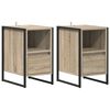 vidaXL &Eacute;jjeli asztal 2 db Sonoma T&ouml;lgy 39,5 x 30 x 50 cm Szerelt Fa