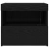 vidaXL &Eacute;jjeliszekr&eacute;ny fi&oacute;kkal Fekete t&ouml;lgy 50 x 40 x 45 cm Faanyag