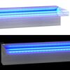 vidaXL rozsdamentes acél vízeséskifolyó RGB LED-ekkel 90 cm