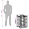 vidaXL Gabion emelt &aacute;gy Ez&uuml;st 50 x 50 x 80 cm Horganyzott ac&eacute;l