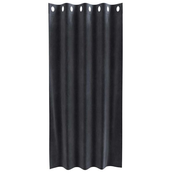 vidaXL Függönyök függönyökkel 2 pcs Sötétszürke 140 x 175 cm Bársony