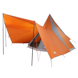 vidaXL Tipi s&aacute;tor tetővel Sz&uuml;rke &eacute;s narancs 510 x 690 x 330 cm taft
