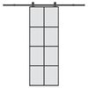 vidaXL ESG &uuml;veg &eacute;s alum&iacute;nium tol&oacute;ajt&oacute; f&eacute;mszerelv&eacute;ny-szettel 76x205 cm