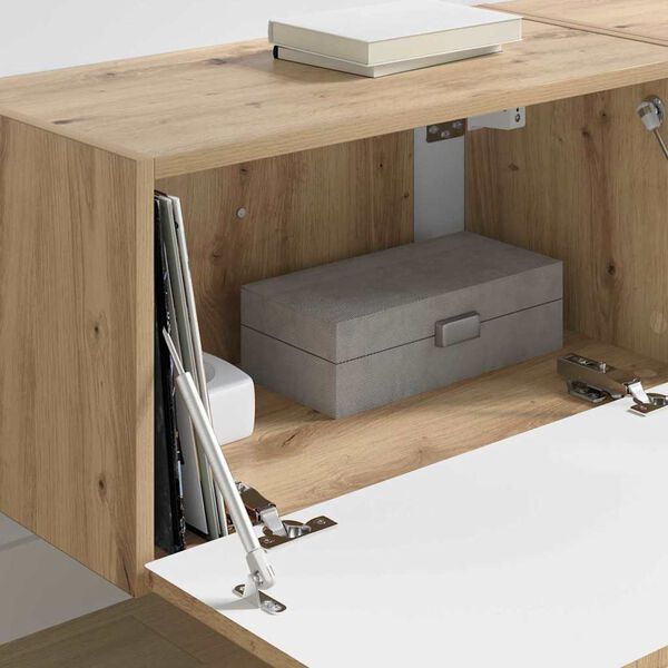 vidaXL TV Fali Szekr&eacute;ny 2 pcs Műv&eacute;szi t&ouml;lgy 60 x 31 x 29,5 cm Faanyag