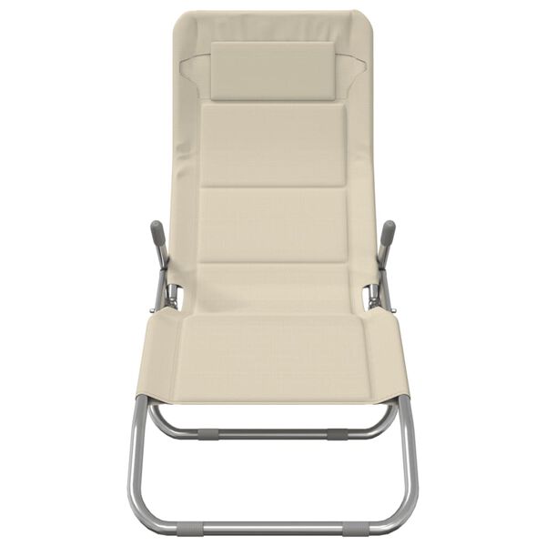 vidaXL 2 db kr&eacute;msz&iacute;nű textil&eacute;n &eacute;s porsz&oacute;rt ac&eacute;l &ouml;sszecsukhat&oacute; nap&aacute;gy