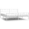 vidaXL feh&eacute;r f&eacute;m &aacute;gykeret fej- &eacute;s l&aacute;bt&aacute;ml&aacute;val 193 x 203 cm
