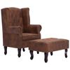 vidaXL barna művel&uacute;r "Chesterfield" karossz&eacute;k &eacute;s l&aacute;btart&oacute;