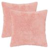 vidaXL P&aacute;rna huzat 2 db HEERLEN R&oacute;zsasz&iacute;n 35 x 35 cm Műny&uacute;l Szőr