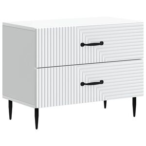 vidaXL &Eacute;jjeliszekr&eacute;ny fi&oacute;kkal Feh&eacute;r 62 x 34,5 x 47,5 cm Szerelt Fa