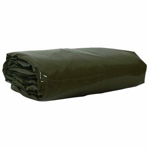 vidaXL Ponyva 650g / m&sup2; Olajz&ouml;ld 2 x 3 m V&aacute;szon PVC bevonattal