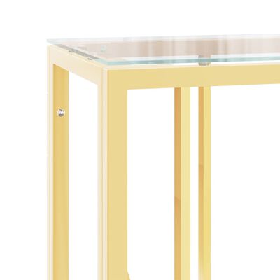 vidaXL üveg és rozsdamentes acél tálalóasztal 110x30x70 cm