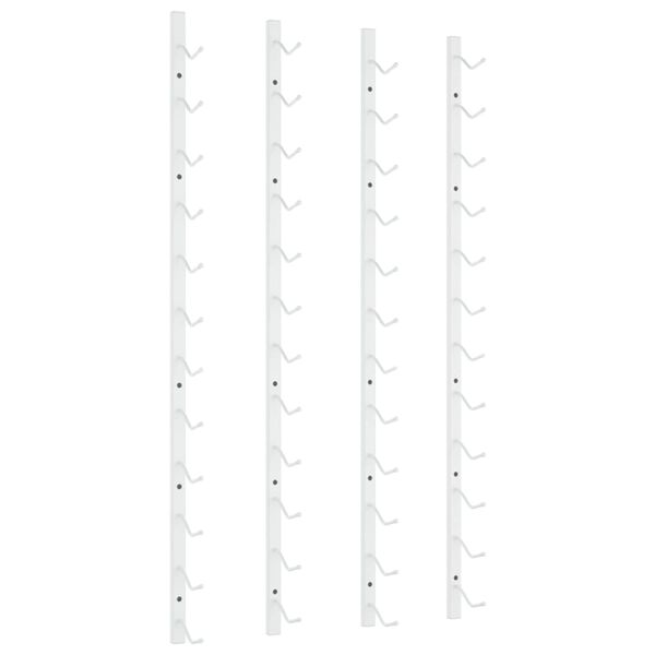 vidaXL 2 db fehér vas falra szerelhető bortartó állvány 12 palacknak