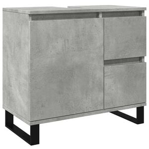 vidaXL betonsz&uuml;rke szerelt fa f&uuml;rdőszobai mosd&oacute;szekr&eacute;ny 65x33x60 cm