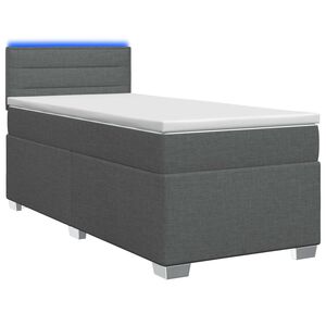 vidaXL Boxspring &aacute;gy matraccal &eacute;s LED-del S&ouml;t&eacute;tsz&uuml;rke 80 x 200 cm