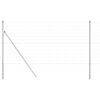 vidaXL Ker&iacute;t&eacute;s oszlopokkal Ez&uuml;st 1,2 x 10 m Ac&eacute;l &eacute;s PVC