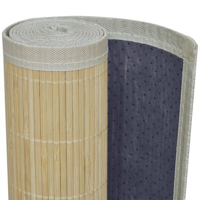 Négyszögletes natúr bambusz szőnyeg 80 x 300 cm