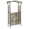 vidaXL sz&uuml;rke t&ouml;m&ouml;r fenyőfa pergola kapuval 116 x 40 x 204 cm