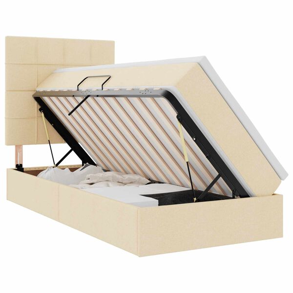 vidaXL &Aacute;gy t&aacute;rol&oacute;val &eacute;s LED l&aacute;mp&aacute;val Kr&eacute;m 100 x 200 cm Poli&eacute;szter