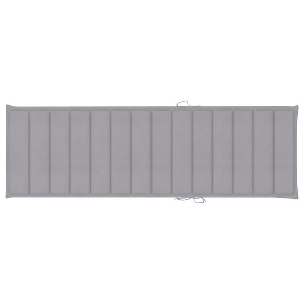 vidaXL impregnált fenyőfa kerti napozóágy asztallal és párnával