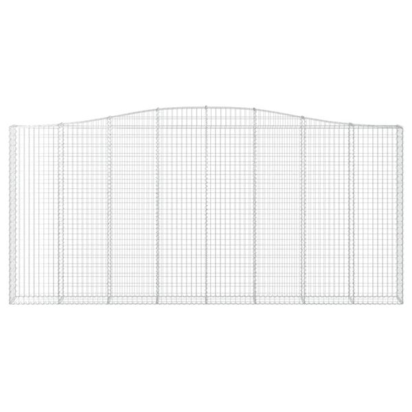 vidaXL 6 db &iacute;ves horganyzott vas gabion kos&aacute;r 400x30x180/200 cm