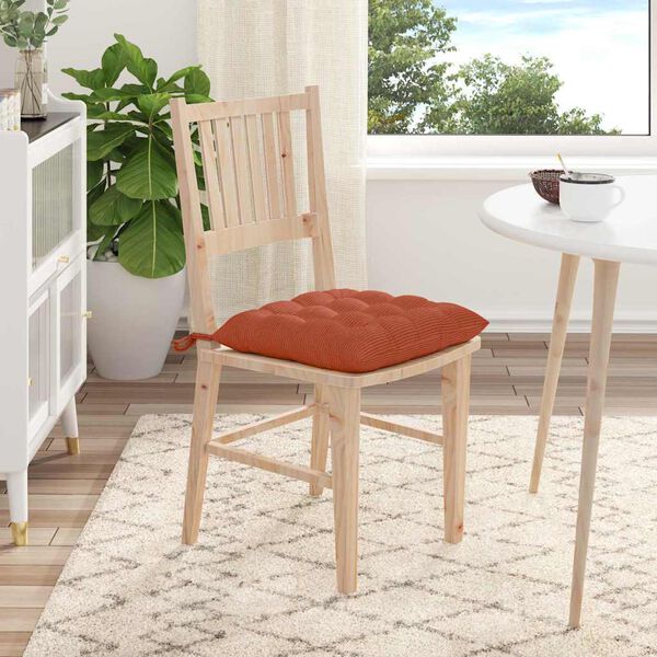 vidaXL &Uuml;lőp&aacute;rn&aacute;k 4 pcs Piros Narancs 40 x 40 x 6 cm B&aacute;rsonyos sz&ouml;vet