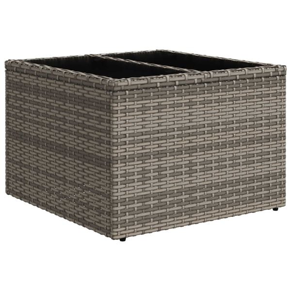 vidaXL Kerti Kanap&eacute; Szett 5 pcs Sz&uuml;rke 55 x 55 x 37 cm polirattan