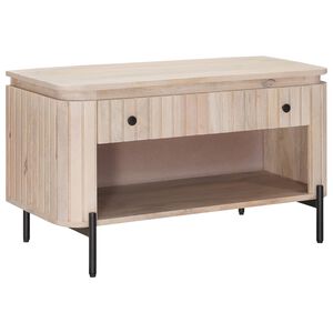 vidaXL Cipőpad fi&oacute;kkal 85 x 37 x 48 cm T&ouml;m&ouml;r Mang&oacute;fa &eacute;s Műszaki Fa
