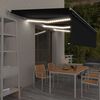 vidaXL antracitsz&uuml;rke kih&uacute;zhat&oacute; LED-es napellenző redőnnyel 6 x 3 m