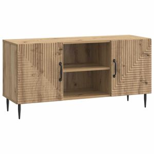 vidaXL TV szekr&eacute;ny 102 x 34,5 x 50 cm K&eacute;zműves T&ouml;lgy Szerelt Fa