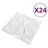 vidaXL Fali panelek 24 pcs Gy&eacute;m&aacute;nt Feh&eacute;r 50 x 50 cm XPS Hab