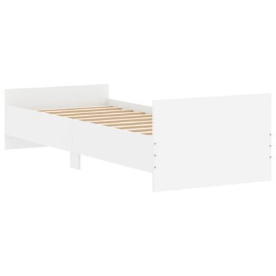 vidaXL fehér egyszemélyes szerelt fa ágykeret 75 x 190 cm Small Single