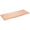 vidaXL vil&aacute;gosbarna kezelt t&ouml;m&ouml;r fa f&uuml;rdőszobai pult 100x40x2 cm