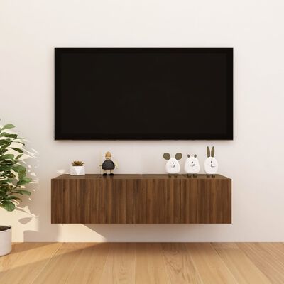 vidaXL 4 db barna tölgyszínű fali TV-szekrény 30,5 x 30 x 30 cm