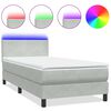 vidaXL vil&aacute;gossz&uuml;rke b&aacute;rsony rug&oacute;s &eacute;s LED-es &aacute;gy matraccal 90x210 cm