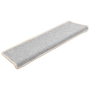 vidaXL 15 db ez&uuml;st sz&iacute;nű, t&eacute;glalap alak&uacute; sz&eacute;lű l&eacute;pcsőszőnyeg 65 x 21 x 4 cm