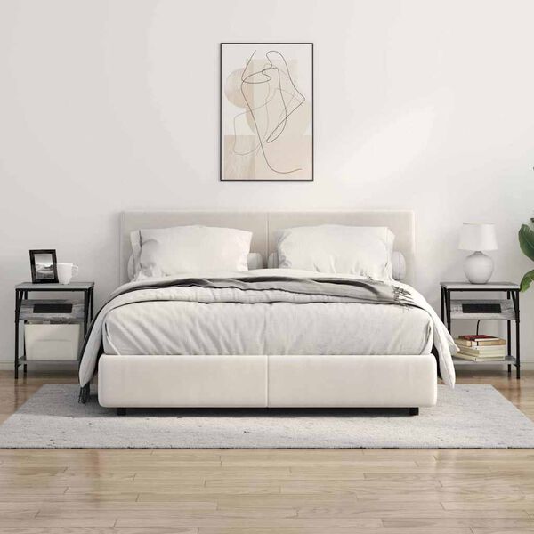 vidaXL &Eacute;jjeliszekr&eacute;ny Sz&uuml;rke Sonoma 38 x 30 x 48 cm Faanyag