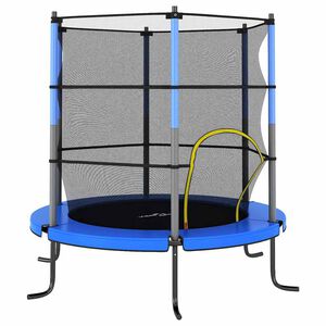 vidaXL kerek k&eacute;k trambulin v&eacute;dőh&aacute;l&oacute;val 140 x 160 cm