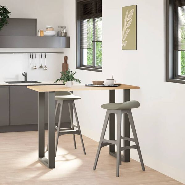 vidaXL 2 db antracitsz&uuml;rke, U alak&uacute; ac&eacute;l b&aacute;rasztall&aacute;b 60 x (100-101) cm