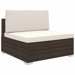 vidaXL barna modul&aacute;ris polyrattan k&ouml;z&eacute;pső kanap&eacute; p&aacute;rn&aacute;kkal