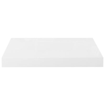 vidaXL 2 db magasfényű fehér MDF lebegő fali polc 40 x 23 x 3,8 cm
