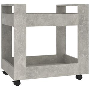 vidaXL betonsz&uuml;rke szerelt fa asztal-kocsi 60 x 45 x 60 cm
