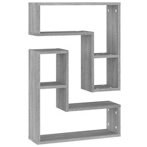 vidaXL 2 db sz&uuml;rke sonoma sz&iacute;nű szerelt fa falipolc 50 x 15 x 50 cm