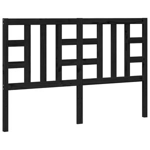 vidaXL fekete t&ouml;m&ouml;r fenyőfa &aacute;gyfejt&aacute;mla 146 x 4 x 100 cm