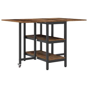 vidaXL &Eacute;tkezőasztal 122 x 80 x 76,5 cm Szerelt Fa Antik Fa
